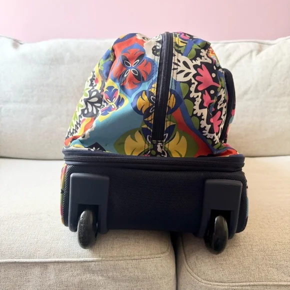 Vera Bradley Rolling Duffle Travel Bag Multicolor Floral - Picture 11 of 16